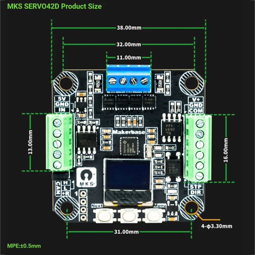 Closed Loop Stepper Motor Nema 17 - [AC18 Digital]/SERVO42D 40 CAN MT Driver