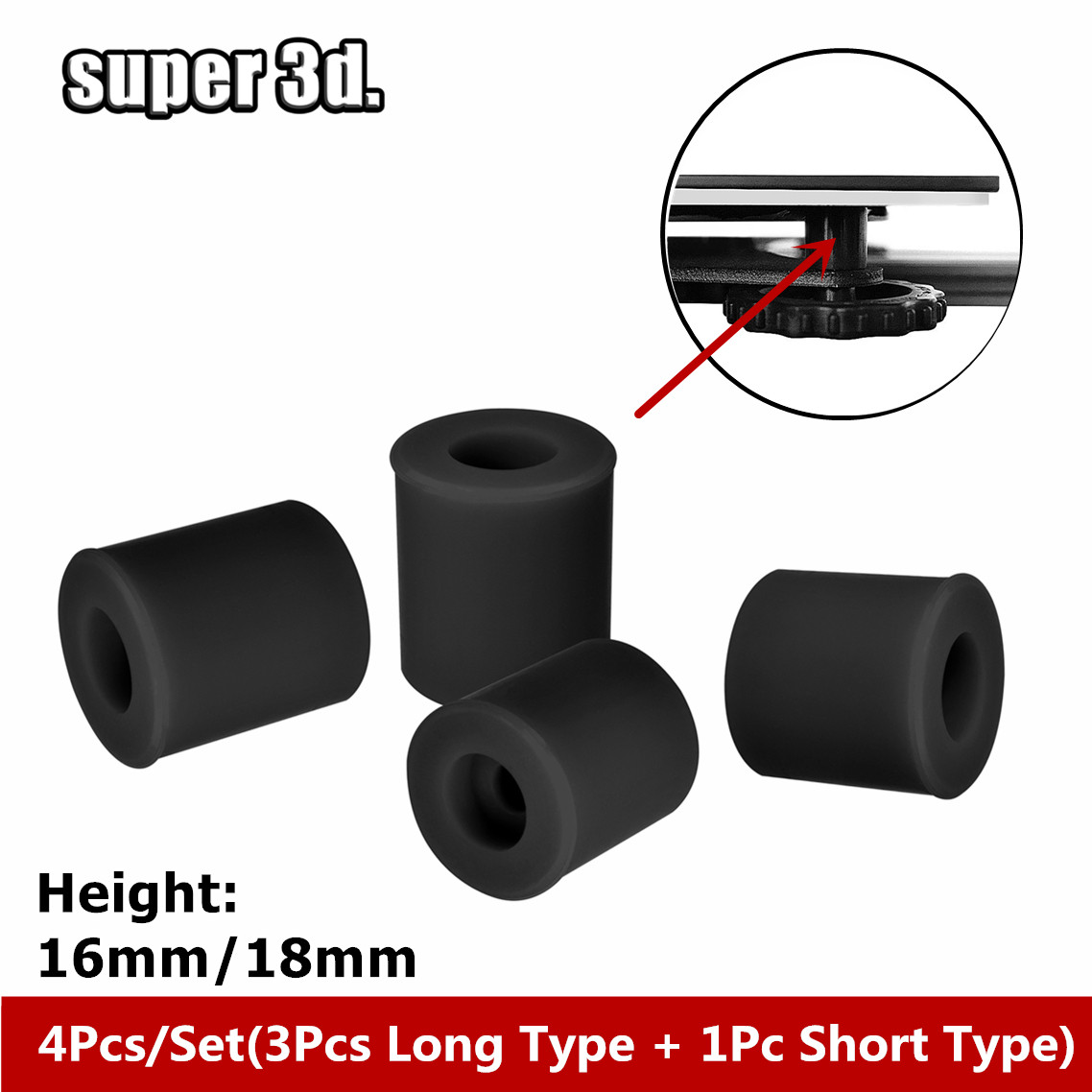 3D Printer Stand - 4/8/20Pcs supporti per colonne in Silicone