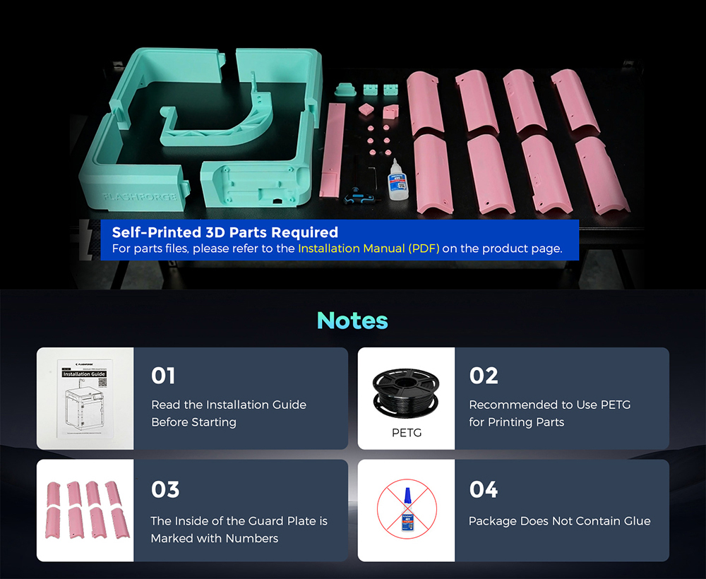 FLASHFORGE Kit pannello custod - Enclosure 3D Printer recensione e prezzo