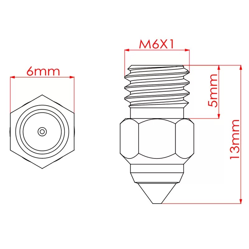 Ugello CHT in rame temprato MK - Printer Nozzle recensione e prezzo