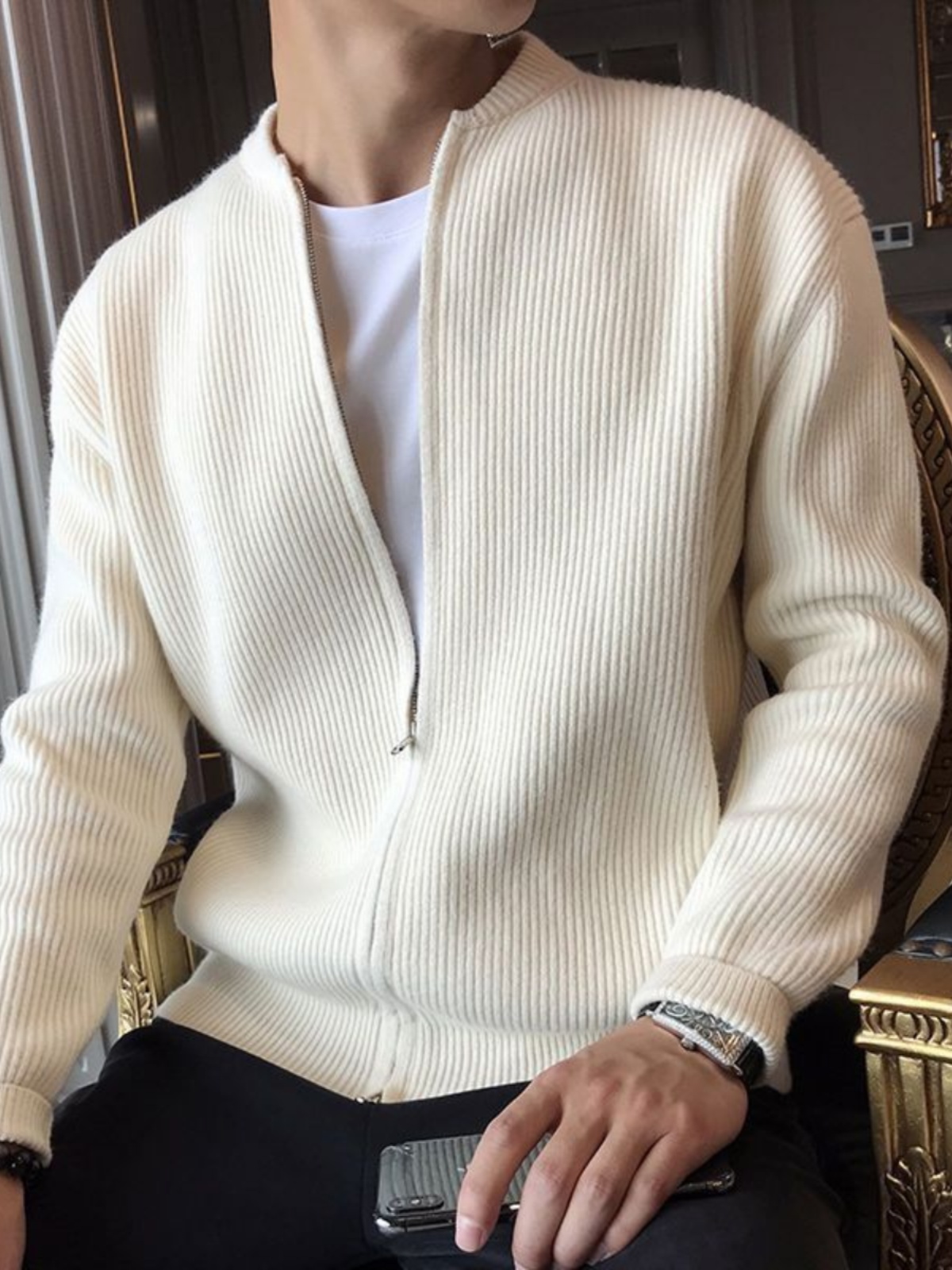 Cardigan da uomo in maglia, st - Resin Vat recensione e prezzo